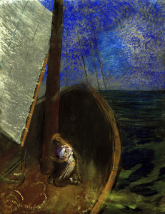 Bild-Nr: 30009710 O.Redon, Holy Woman in a Barque / Pastel Erstellt von: Redon, Odilon