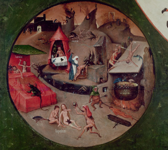 Bild-Nr: 31000079 Tabletop of the Seven Deadly Sins and the Four Last Things, detail of Hell, c.14 Erstellt von: Bosch, Hieronymus