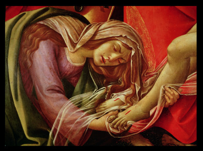 Bild-Nr: 31000106 The Lamentation of Christ, detail of Mary Magdalene and the Feet of Christ, c.14 Erstellt von: Botticelli, Sandro