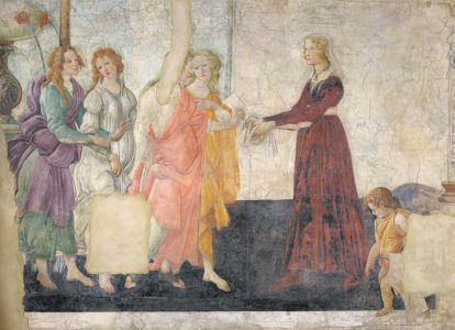 Bild-Nr: 31000116 Venus and the Graces offering gifts to a young girl, 1486 Erstellt von: Botticelli, Sandro