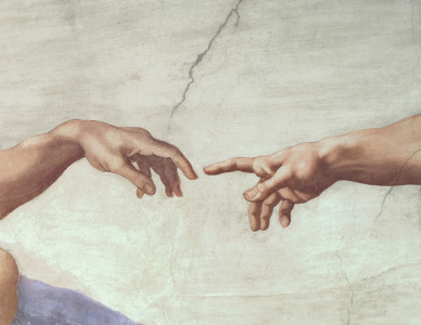 Bild-Nr: 31000132 Hands of God and Adam, detail from The Creation of Adam, from the Sistine Ceilin Erstellt von: Buonarroti, Michelangelo (Michelangelo di Lodovico Buonarroti Simoni)