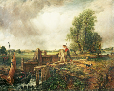 Bild-Nr: 31000220 A Boat Passing a Lock Erstellt von: Constable, John