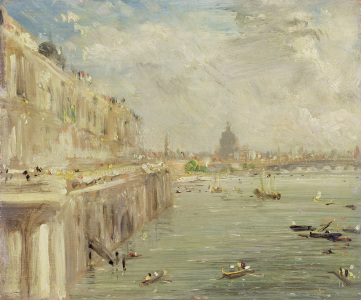 Bild-Nr: 31000242 View of Somerset House Terrace and St. Paul's, from the North end of Waterloo Br Erstellt von: Constable, John