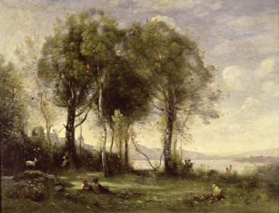 Bild-Nr: 31000285 The Goatherds of Castel Gandolfo, 1866 Erstellt von: Corot, Jean Baptiste Camille