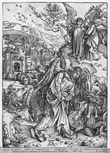 Bild-Nr: 31000375 Scene from the Apocalypse, The angel holding the keys of the abyss and a big cha Erstellt von: Dürer, Albrecht