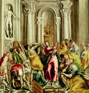 Bild-Nr: 31000578 Jesus Driving the Merchants from the Temple, 1610-14 Erstellt von: Greco, El (Domenikos Theotokopoulos)