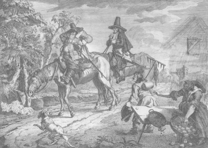 Bild-Nr: 31000659 Hudibras Sallies Forth, Plate II, from 'Hudibras' by Samuel Butler, 1726 Erstellt von: Hogarth, William