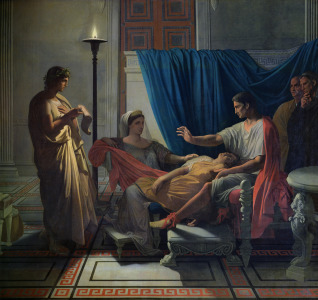 Bild-Nr: 31000684 Virgil Reading the Aeneid to Livia, Octavia and Augustus, c.1812 Erstellt von: Ingres, Jean-Auguste-Dominique
