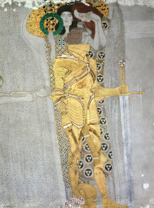 Bild-Nr: 31000724 The Knight detail of the Beethoven Frieze, said to be a portrait of Gustav Mahle Erstellt von: Klimt, Gustav