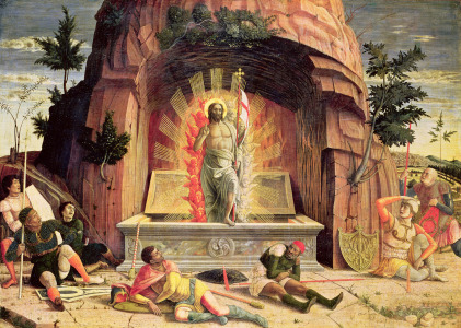 Bild-Nr: 31000791 The Resurrection, right hand predella panel from the Altarpiece of St. Zeno of V Erstellt von: Mantegna, Andrea