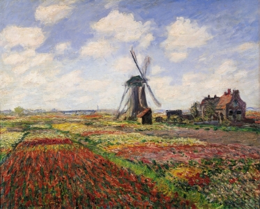 Bild-Nr: 31000876 Tulip Fields with the Rijnsburg Windmill, 1886 Erstellt von: Monet, Claude