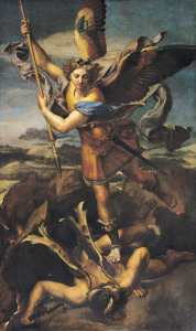 Bild-Nr: 31000994 St. Michael Overwhelming the Demon, 1518 Erstellt von: Raffaello Santi (Raffael)