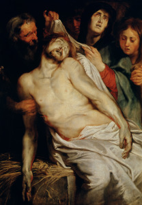 Bild-Nr: 31001208 Triptych of Christ on the Straw, centre panel depicting the Lamentation of Chris Erstellt von: Rubens, Peter Paul