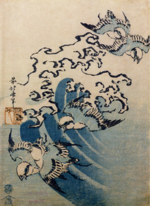 Bild-Nr: 31001544 Waves and Birds, c.1825 Erstellt von: Hokusai, Katsushika