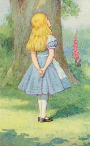 Bild-Nr: 31001651 Alice and the Cheshire Cat, illustration from 'Alice in Wonderland' by Lewis Car Erstellt von: Tenniel, John