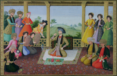 Bild-Nr: 31001831 Ms E-14 f.98a Shah Suleyman II and his courtiers Erstellt von: Anonyme Künstler