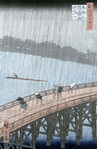 Bild-Nr: 31002625 Sudden Shower over Shin-Ohashi Bridge and Atake , from the series 'Meisho Edo Hy Erstellt von: Hiroshige, Ando