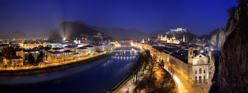 Bild-Nr: 11409106 Salzburg bei Nacht - Panorama Erstellt von: Fototuning