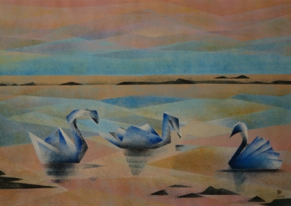 Bild-Nr: 11423881 Blaue Schwäne Erstellt von: BeateHeine