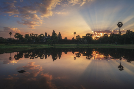 Bild-Nr: 11991685 Kambodscha Angkor Wat Sonnenaufgang Erstellt von: Jean Claude Castor