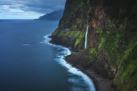 Bild-Nr: 12050488 Madeira Seixal Küste mit Wasserfall Erstellt von: Jean Claude Castor