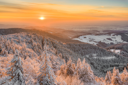 Bild-Nr: 12388562 Winterabend im Schwarzwald Erstellt von: Michael Valjak
