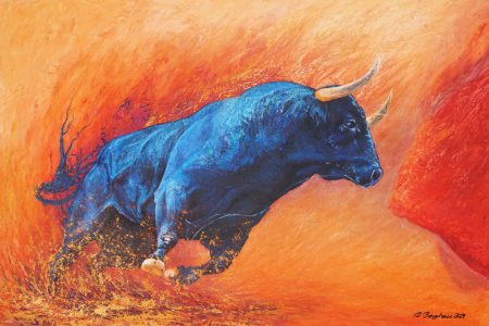 Bild-Nr: 12558173 Blauer Stier Erstellt von: Renate Berghaus