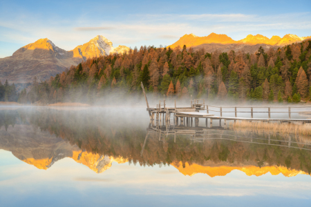 Bild-Nr: 12646859 Sonnenaufgang am Stazersee in der Schweiz Erstellt von: Michael Valjak