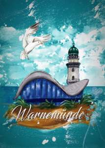 Bild-Nr: 12691809 Warnemünde Zeichnung Teepott Möwe Erstellt von: Bambis-Art