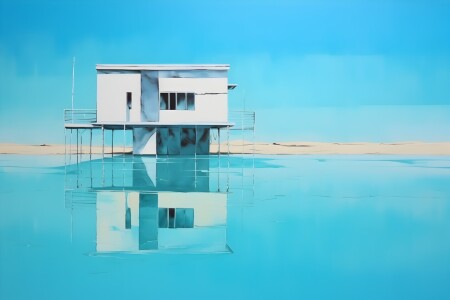 Bild-Nr: 12738451 Das moderne Badehaus KI-Malerei Erstellt von: Heike  Hultsch