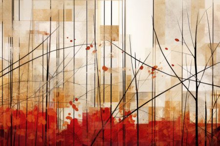 Bild-Nr: 12760867 Geometrische Kunst HERBST Wald Erstellt von: Melanie Viola