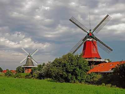 Bild-Nr: 12788429 Zwillingsmühlen Erstellt von: Ostfriese
