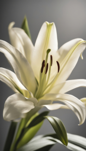 Bild-Nr: 12801817 Lilienblüten in Weiß KI Erstellt von: XYRIUS