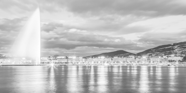 Bild-Nr: 12828219 Genf am Genfersee in der Schweiz - monochrom Erstellt von: dieterich