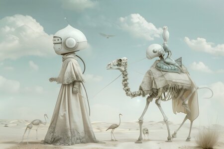 Bild-Nr: 12828923 Wüstenspaziergang KI Erstellt von: Heike  Hultsch