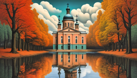 Bild-Nr: 12831905 Kirche im Park KI Erstellt von: XYRIUS