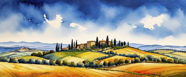 Bild-Nr: 12840242 Toskana Land KI Erstellt von: XYRIUS