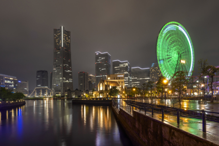 Bild-Nr: 12840710 Schillernde Yokohama Skyline bei Nacht Erstellt von: Melanie Viola