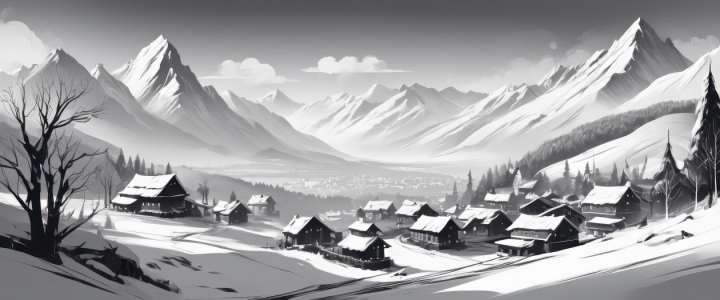 Bild-Nr: 12843128 Dorfidylle im Winter KI Erstellt von: XYRIUS