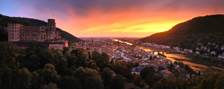 Bild-Nr: 12843821 Heidelberg mit farbenfrohem Abendhimmel Erstellt von: Smileus