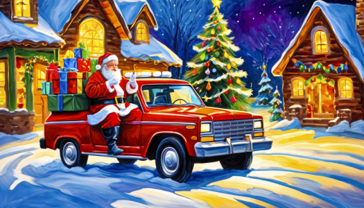 Bild-Nr: 12844762 Weihnachtsmann Mobil KI Erstellt von: XYRIUS