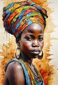 Bild-Nr: 12845678 Mädchen Afrika KI Erstellt von: XYRIUS