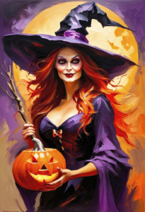 Bild-Nr: 12847369 Halloweenfrau  KI Erstellt von: XYRIUS