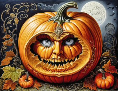 Bild-Nr: 12849789 Halloween Kürbisschreck KI Erstellt von: XYRIUS