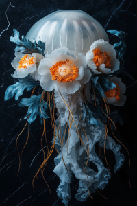 Bild-Nr: 12855023 Porzellan Qualle KI Erstellt von: Steffen Gierok
