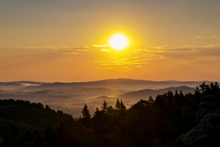 Bild-Nr: 12880539  Sächsische Schweiz - Sonnenaufgang Papststein Erstellt von: uh-Photography