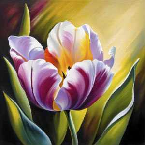 Bild-Nr: 12881066 Zartheit der Tulpenblüte KI Erstellt von: XYRIUS