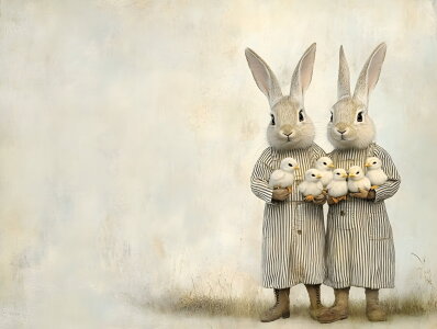 Bild-Nr: 12881071 Von Hasen und Küken KI Erstellt von: Heike  Hultsch