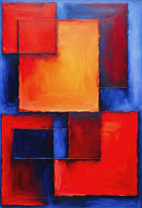 Bild-Nr: 12882742 Rot Gelb Blau KI Erstellt von: XYRIUS