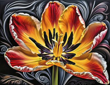 Bild-Nr: 12889982 Tulpenblüte Ofen KI Erstellt von: XYRIUS